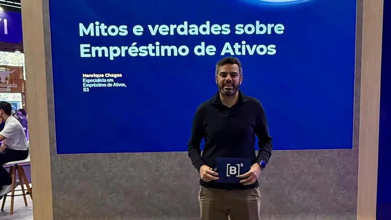 Painel sobre Empréstimo de Ativos no Estande da B3 na Expert XP. Foto: Divulgação B3