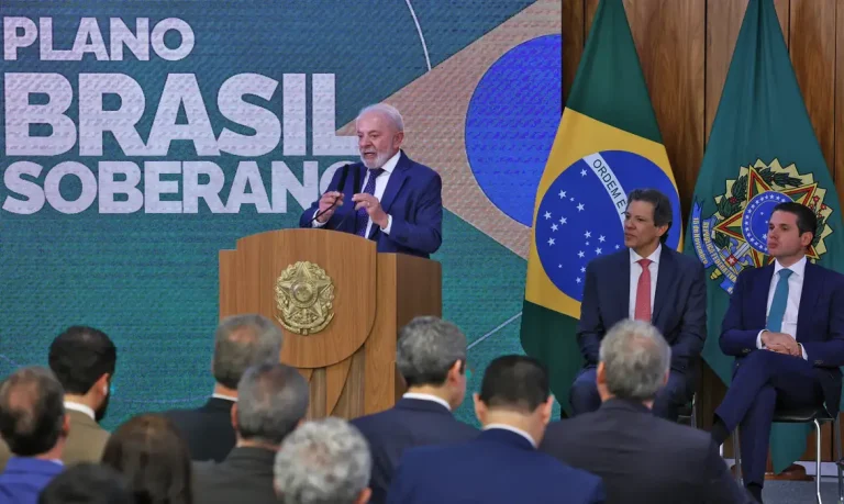 0d9a9104 Lula anuncia Plano Brasil Soberano, para apoiar empresas mais afetadas pelo tarifaço. © José Cruz/Agência Brasil