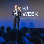 Gilson Finkelsztain, CEO da B3, durante o B3 Week. Foto: Caue Diniz