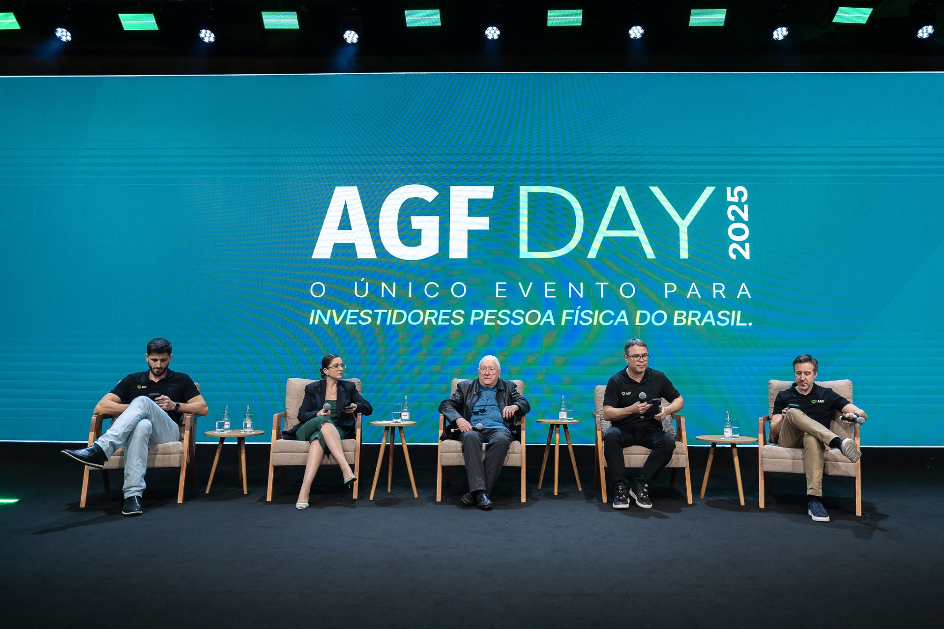 Luiz Barsi concede entrevista aos sócios da AGF durante o AGF Day. Foto: Divulgação