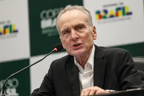 Economista e professor da Universidade de Columbia, José Alexandre Scheinkman, durante entrevista na Pré-Cop30. Foto: Marcelo Camargo/Agência Brasil