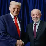 Lula e Trump na Malásia. Foto: Ricardo Stuckert/PR