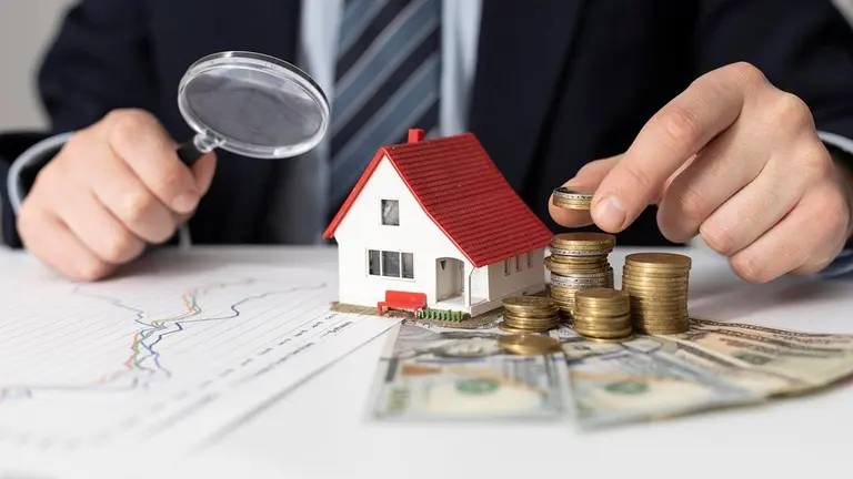 Miniatura de casa ao lado de moedas e notas. Foto: Pixabay