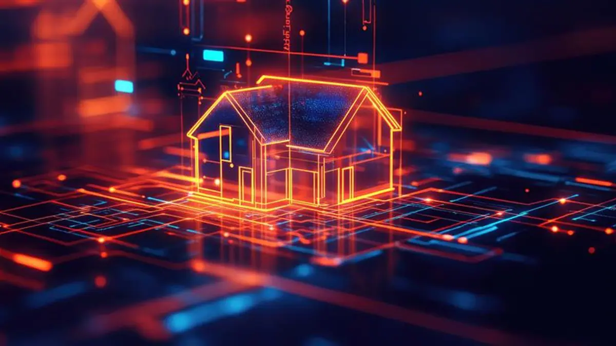 Casa feita com linhas tecnológicas. Foto: Adobe Stock