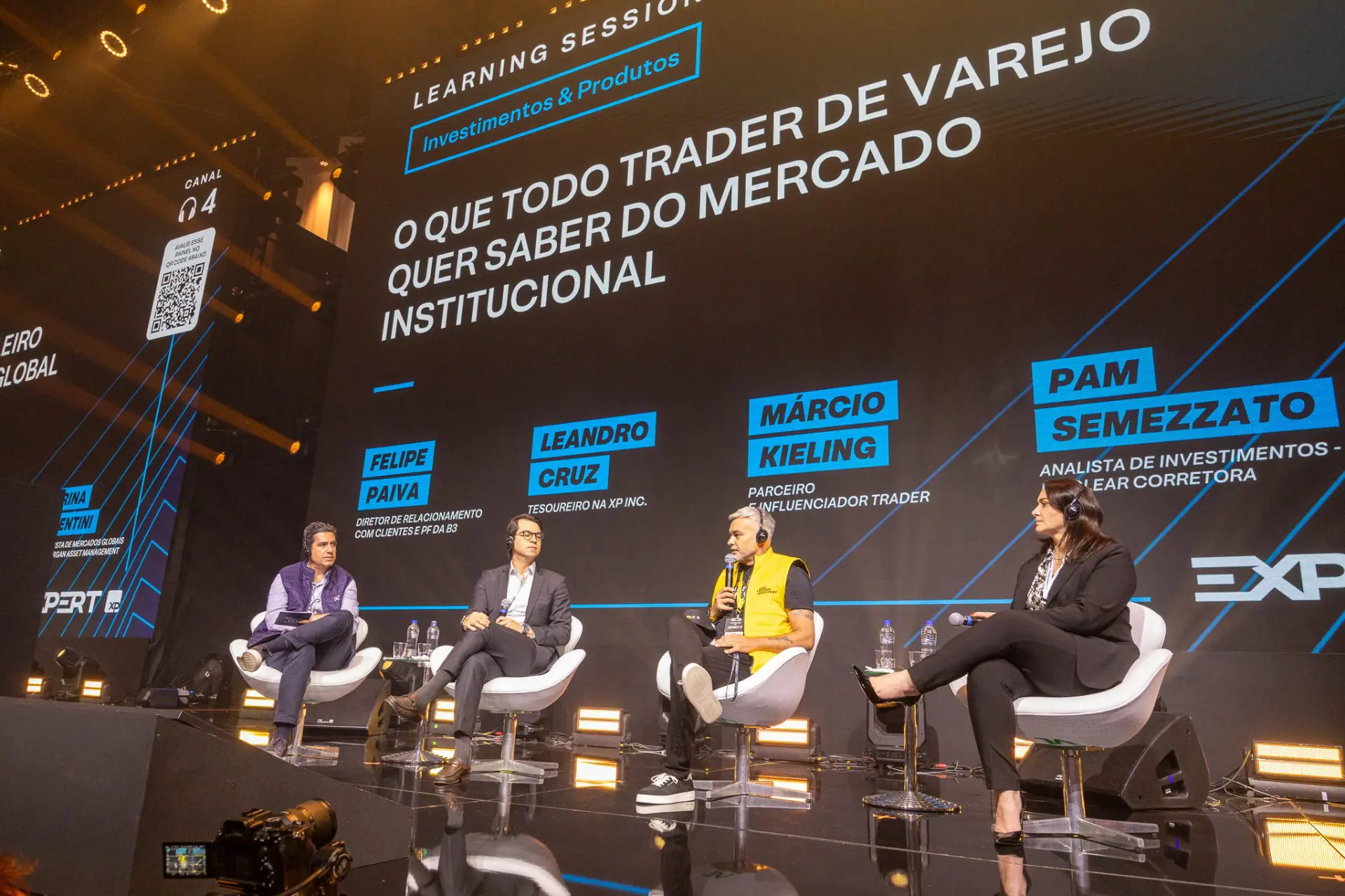 Tesoureiro da XP participa de painéis com traders na Expert XP. Foto: Paulo Bareta